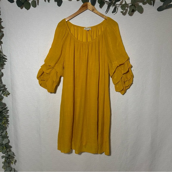 Indigo Rose Women's Midi Dress Mustard Lining Size-3X - Picture 4 of 15